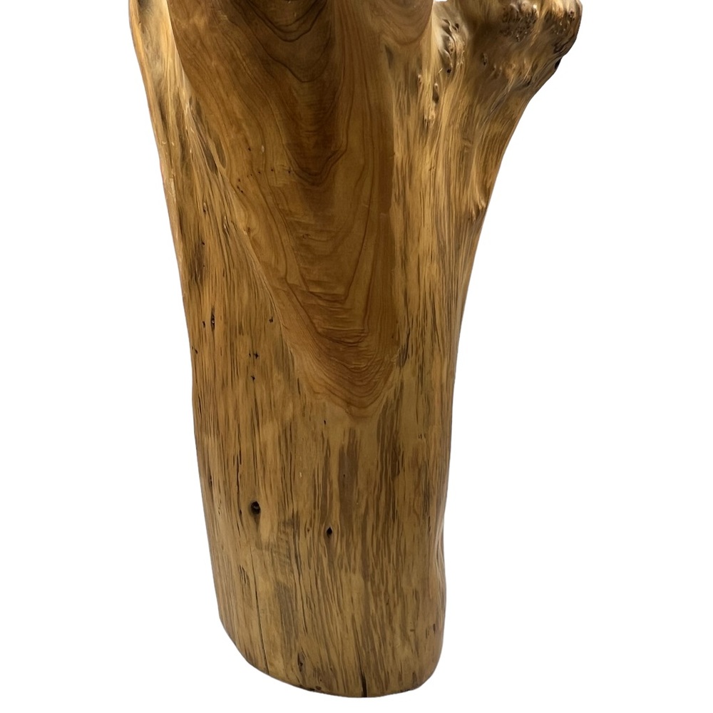 Hand Carved Wooden Vase Birdseye Maple Burl Wood Tree Stump Natural Juniper JK - Picture 3 of 8